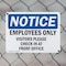 Signmission Employees Only Visitors Please Check In OSHA Notice Sign, Plastic, 14in W x 10in L, 2PK OS-2PACK-NS-P-1014-L-12008 - alternate 2